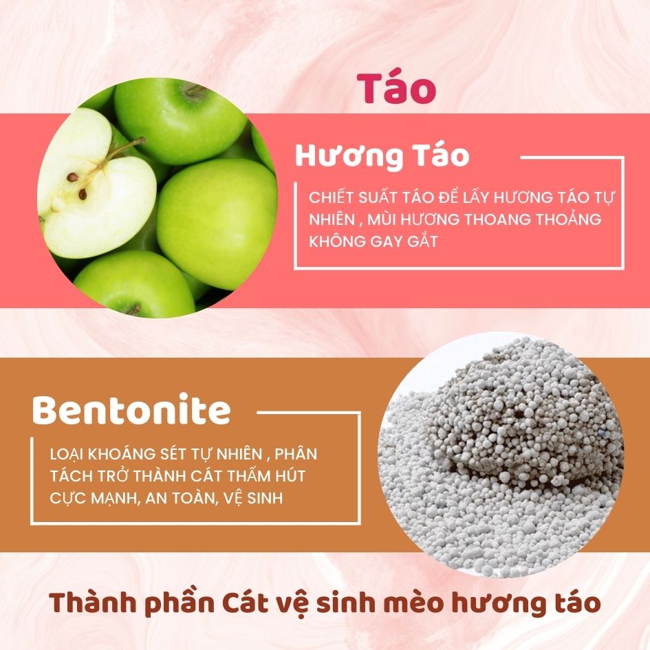 Cát vệ sinh mèo hương táo 16L Delicate Catbox