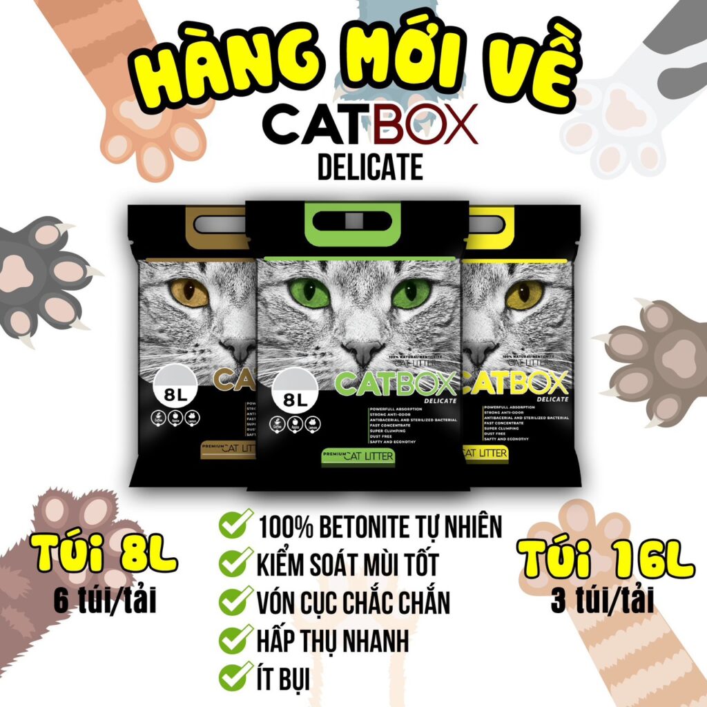 Cát vệ sinh mèo hương táo 16L Delicate Catbox