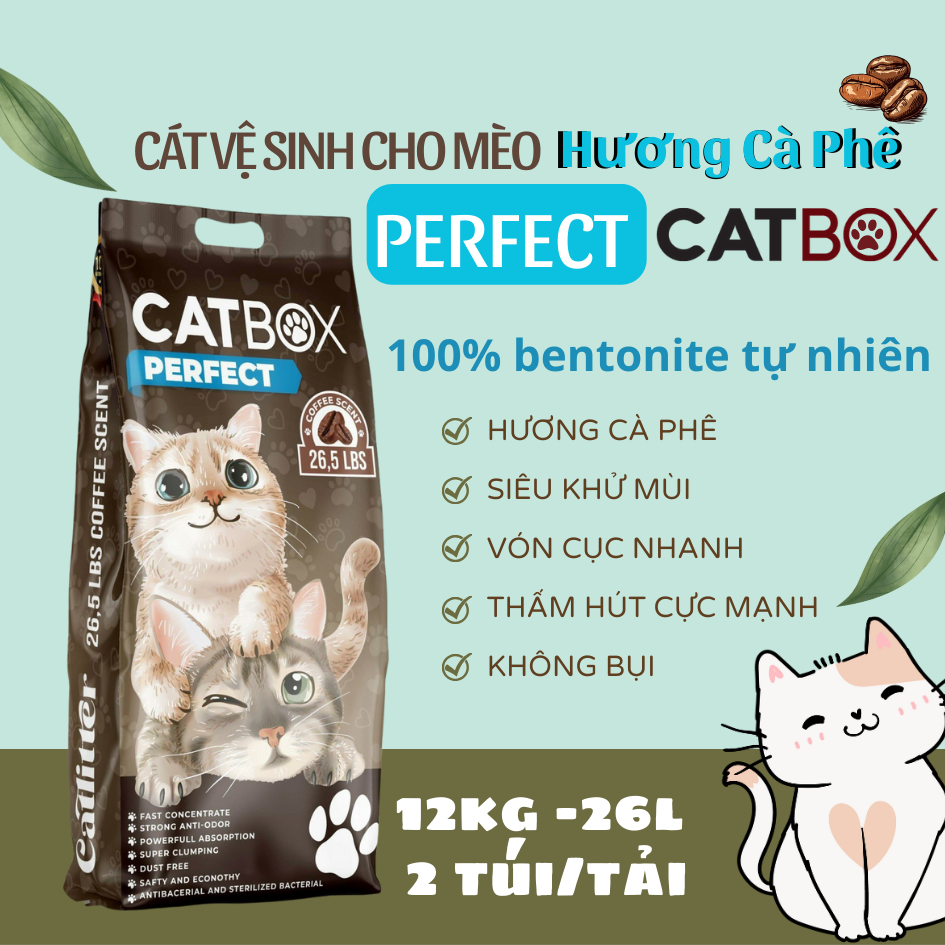 Cát Vệ Sinh Mèo Hương Cà Phê 26L