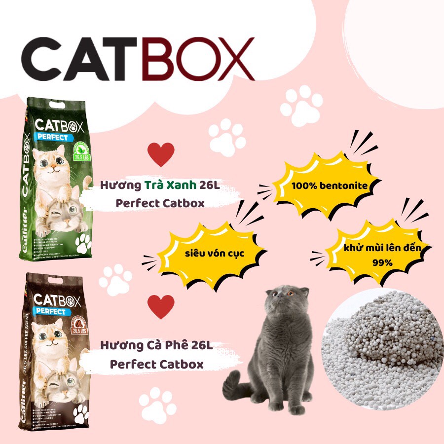 Cát Vệ Sinh Mèo Hương Trà Xanh 26L Perfect Catbox